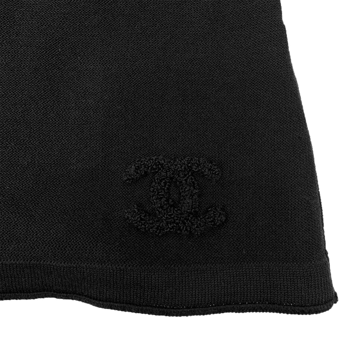 Luxury Promise Japan CHANEL JACQUARD CC SLEEVELESS TOPS BLACK COTTON 38 P46 RTW 90290201