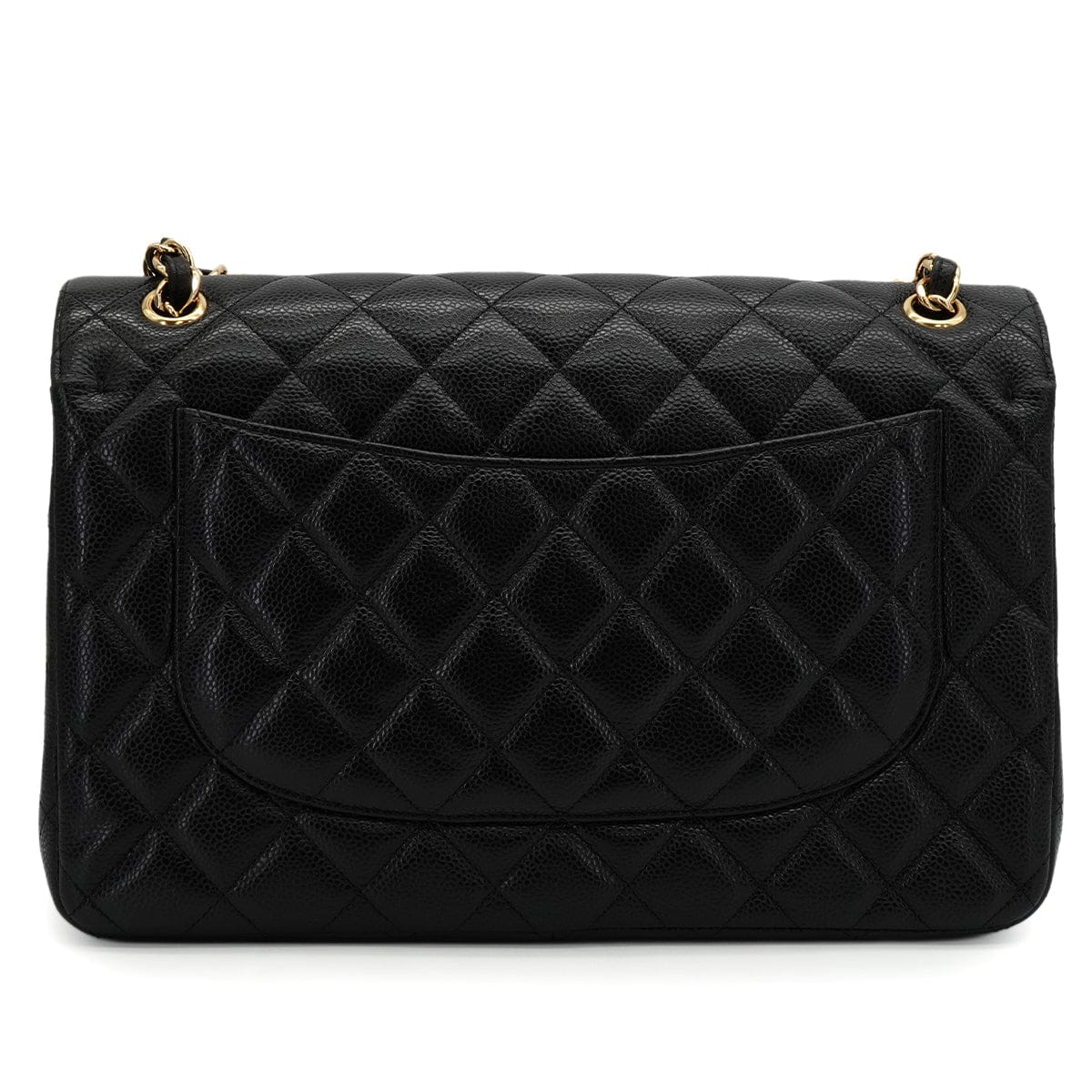 Luxury Promise Japan CHANEL JUMBO MATELASSE 30 CHAIN SHOULDER BAG BLACK CAVIAR SKIN GOLD HARDWARE 90345063