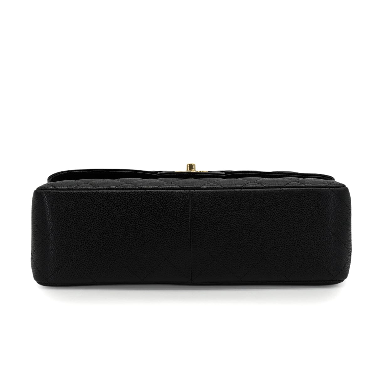 Luxury Promise Japan CHANEL JUMBO MATELASSE 30 CHAIN SHOULDER BAG BLACK CAVIAR SKIN GOLD HARDWARE 90345063