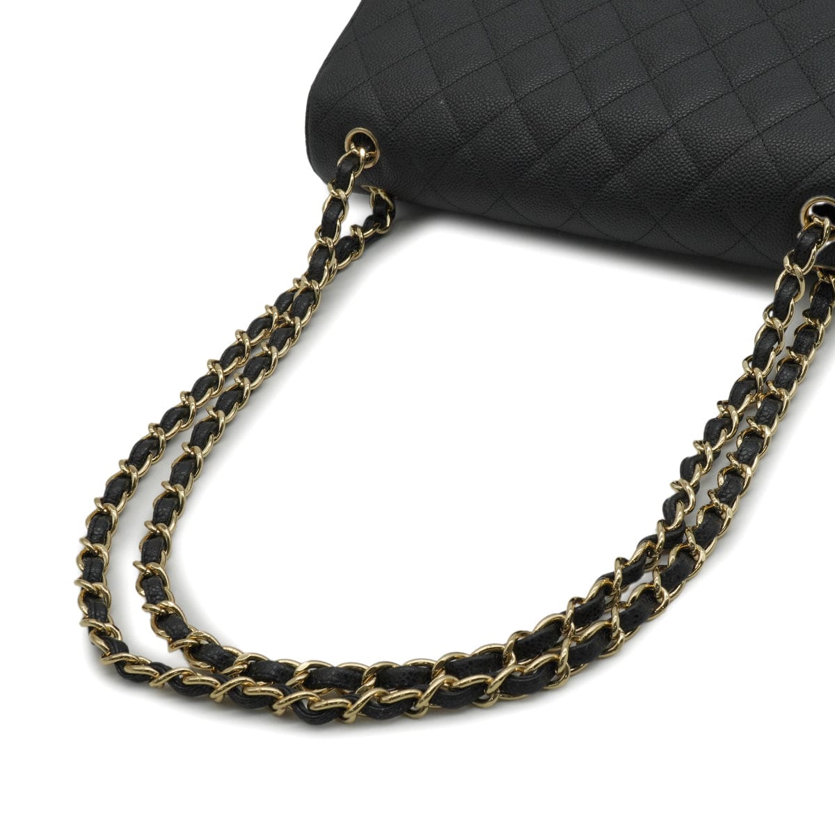 Luxury Promise Japan CHANEL JUMBO MATELASSE 30 CHAIN SHOULDER BAG BLACK CAVIR SKIN GOLD HARDWARE 90346663
