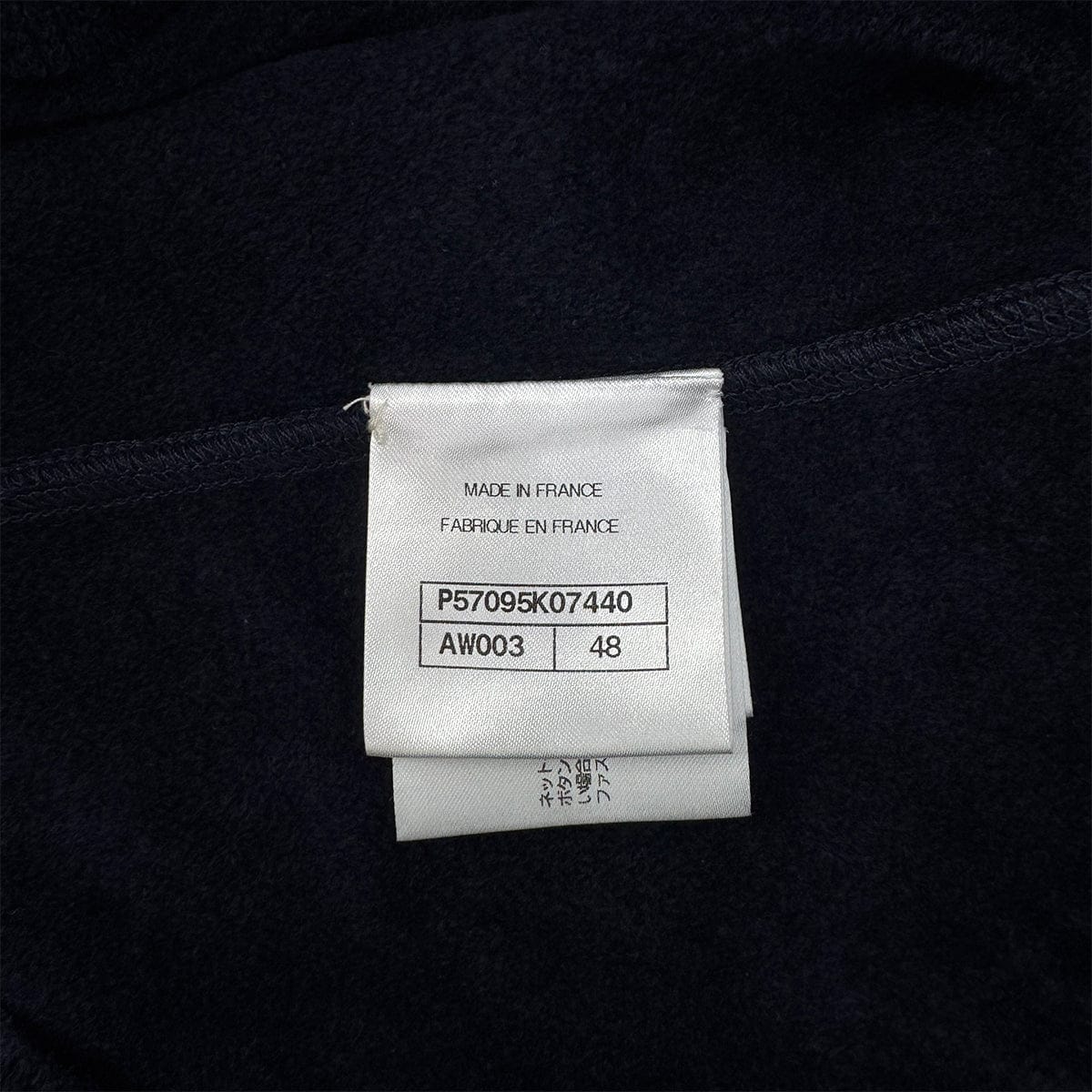 Luxury Promise Japan CHANEL LONG SLEEVE TOPS NAVY CUPRA 48 P57 RTW 90289575