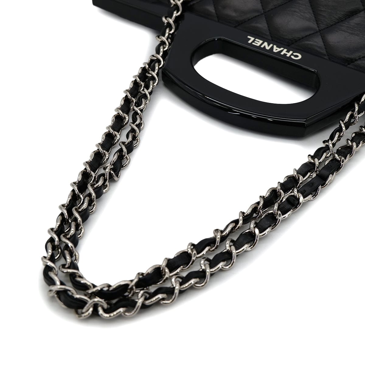 Luxury Promise Japan CHANEL MATELASSE 2WAY HAND CHAIN SHOULDER BAG BLACK LEATHER 90304700