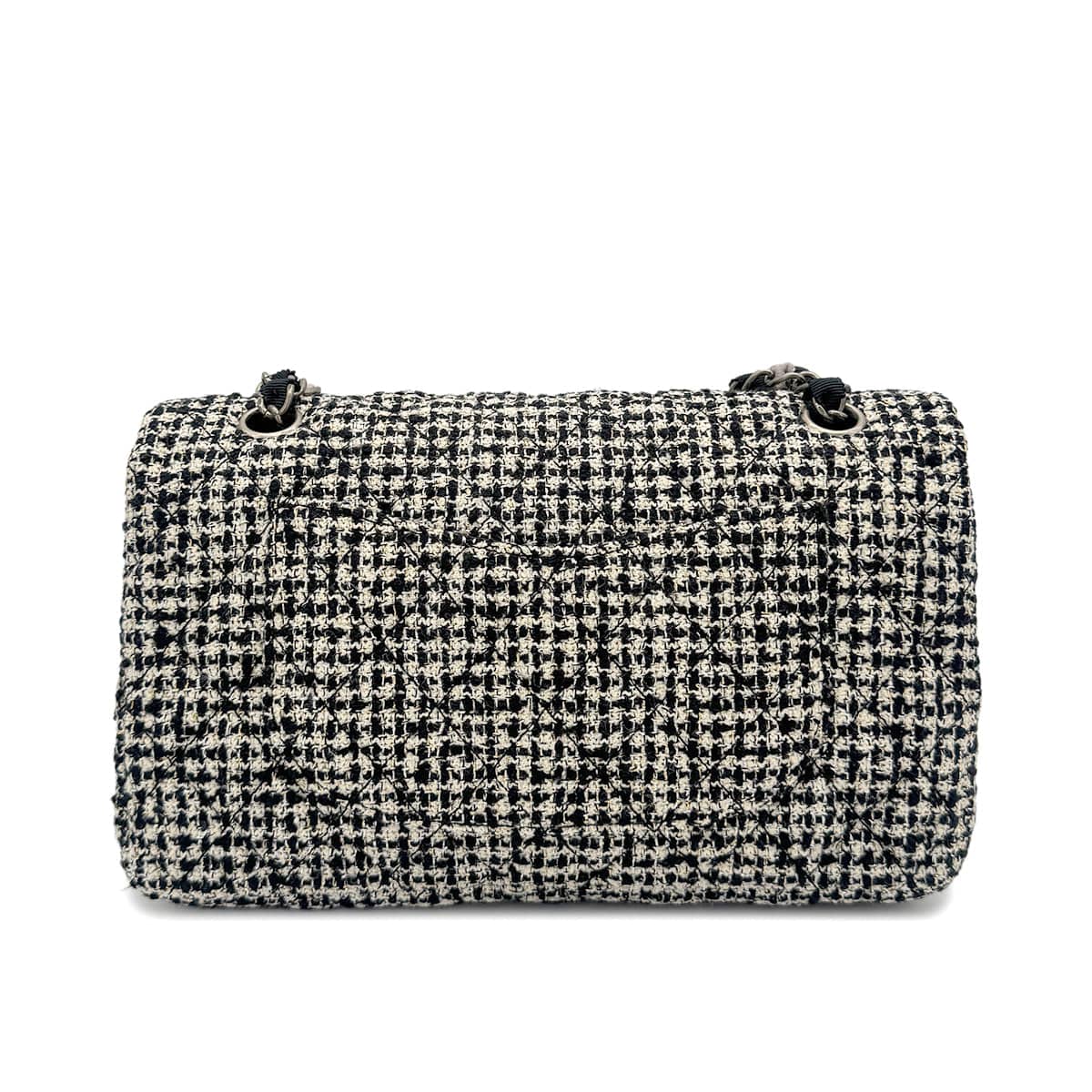 Luxury Promise Japan CHANEL MATELASSE CHAIN SHOULDER BAG BLACK TWEED 90273077