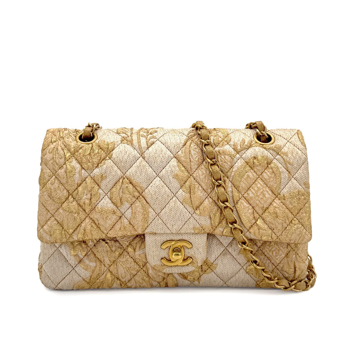 Luxury Promise Japan CHANEL MATELASSE CHAIN SHOULDER BAG GOLD JACQUARD 90279800
