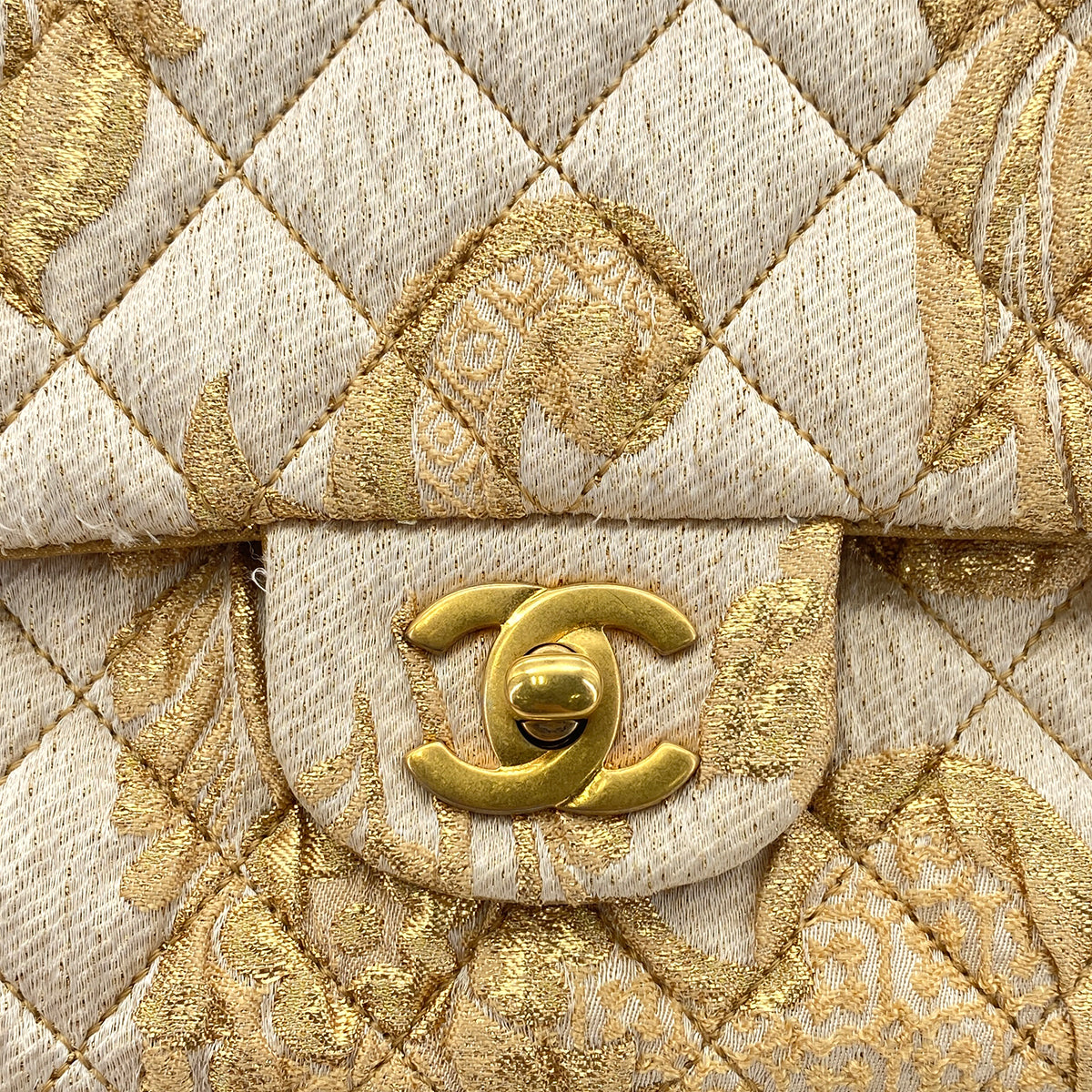 Luxury Promise Japan CHANEL MATELASSE CHAIN SHOULDER BAG GOLD JACQUARD 90289357