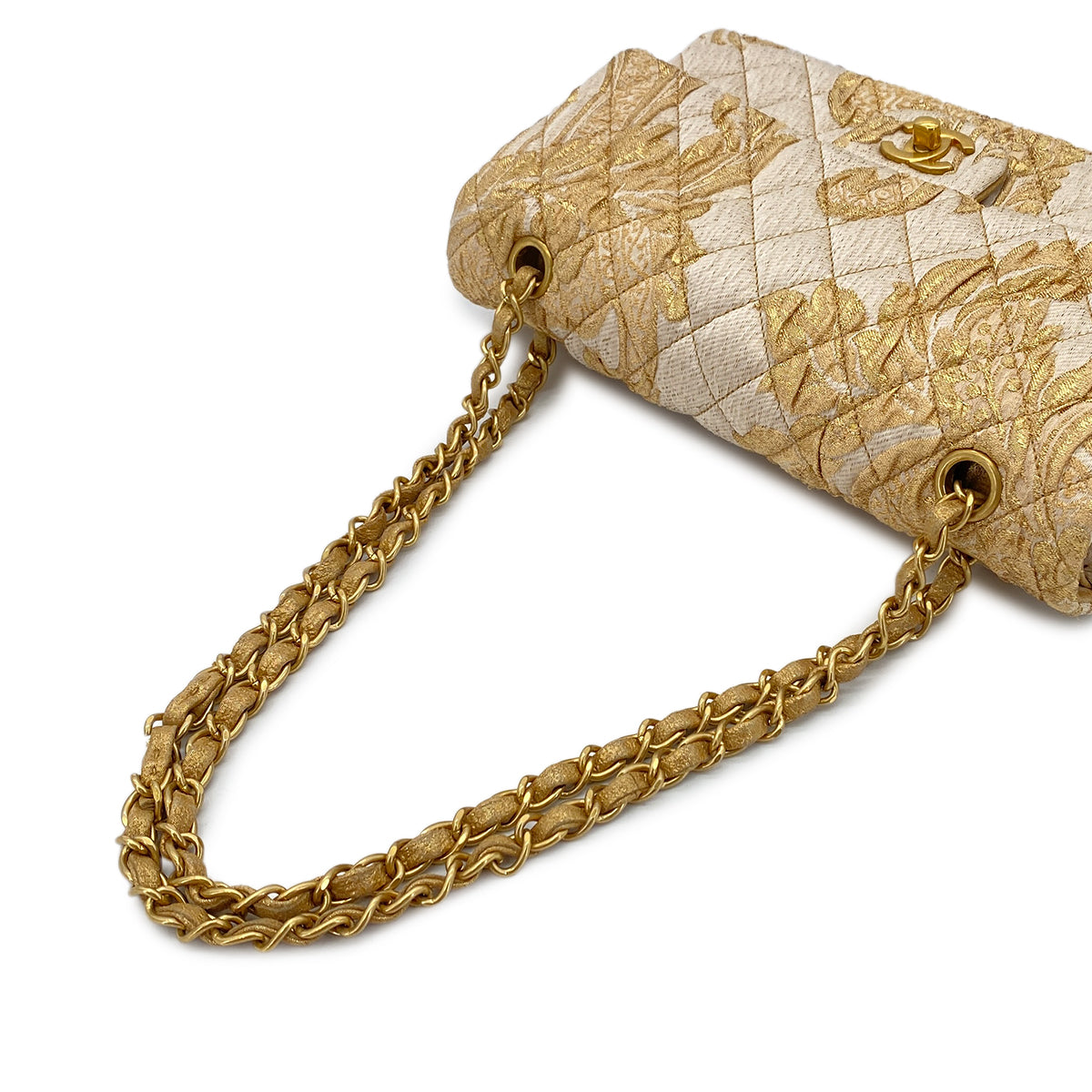 Luxury Promise Japan CHANEL MATELASSE CHAIN SHOULDER BAG GOLD JACQUARD 90289357