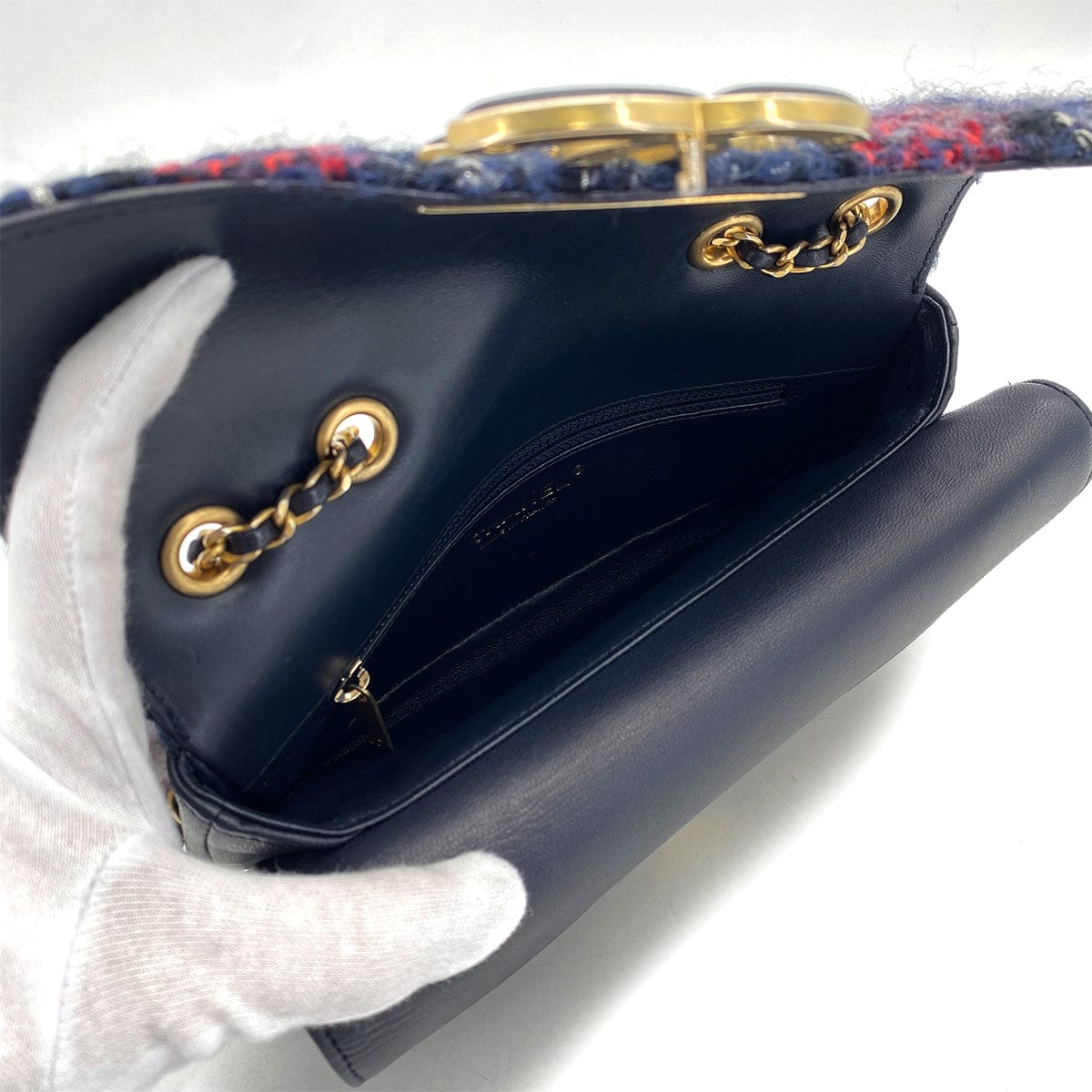 Luxury Promise Japan CHANEL MATELASSE CHAIN SHOULDER BAG MULTICOLOR TWEED GOLD HARDWARE 90317288