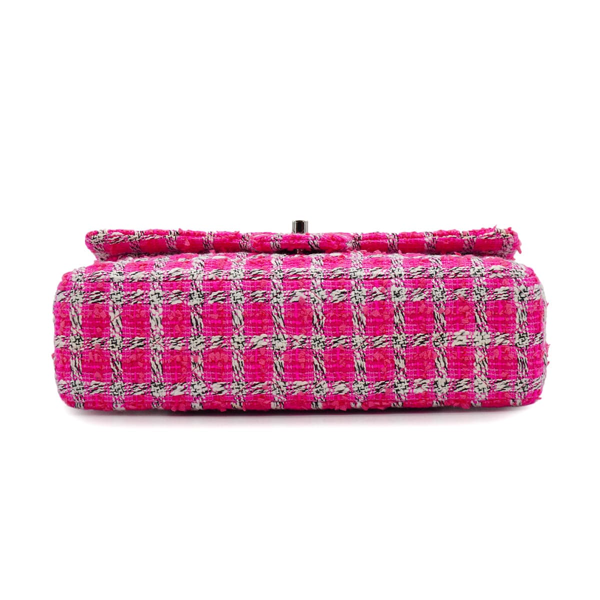 Luxury Promise Japan CHANEL MATELASSE CHAIN SHOULDER BAG PINK TWEED SILVER HARDWARE 90335041