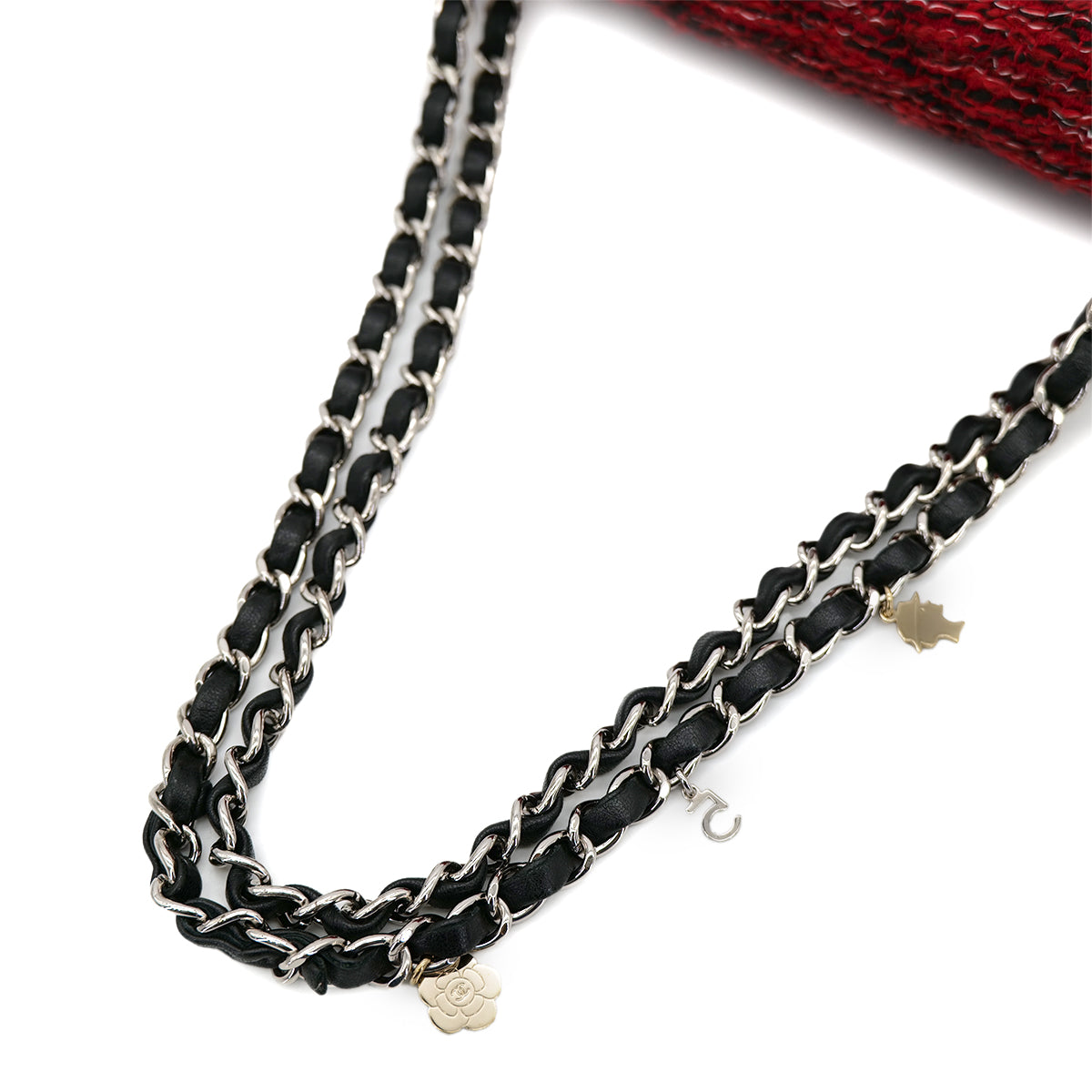 Luxury Promise Japan CHANEL MATELASSE CHAIN SHOULDER BAG RED TWEED ICON CHARM 90301722