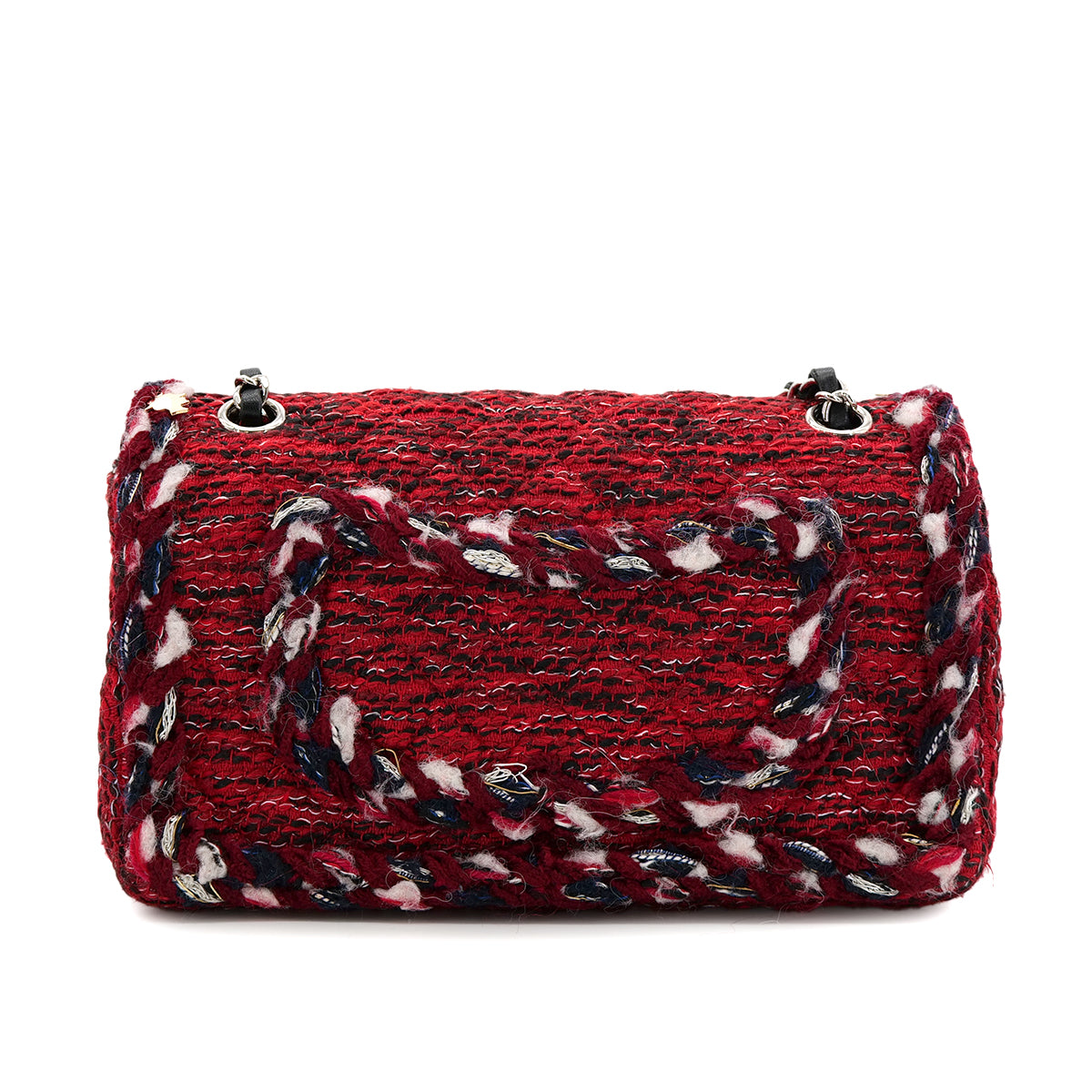 Luxury Promise Japan CHANEL MATELASSE CHAIN SHOULDER BAG RED TWEED ICON CHARM 90301722