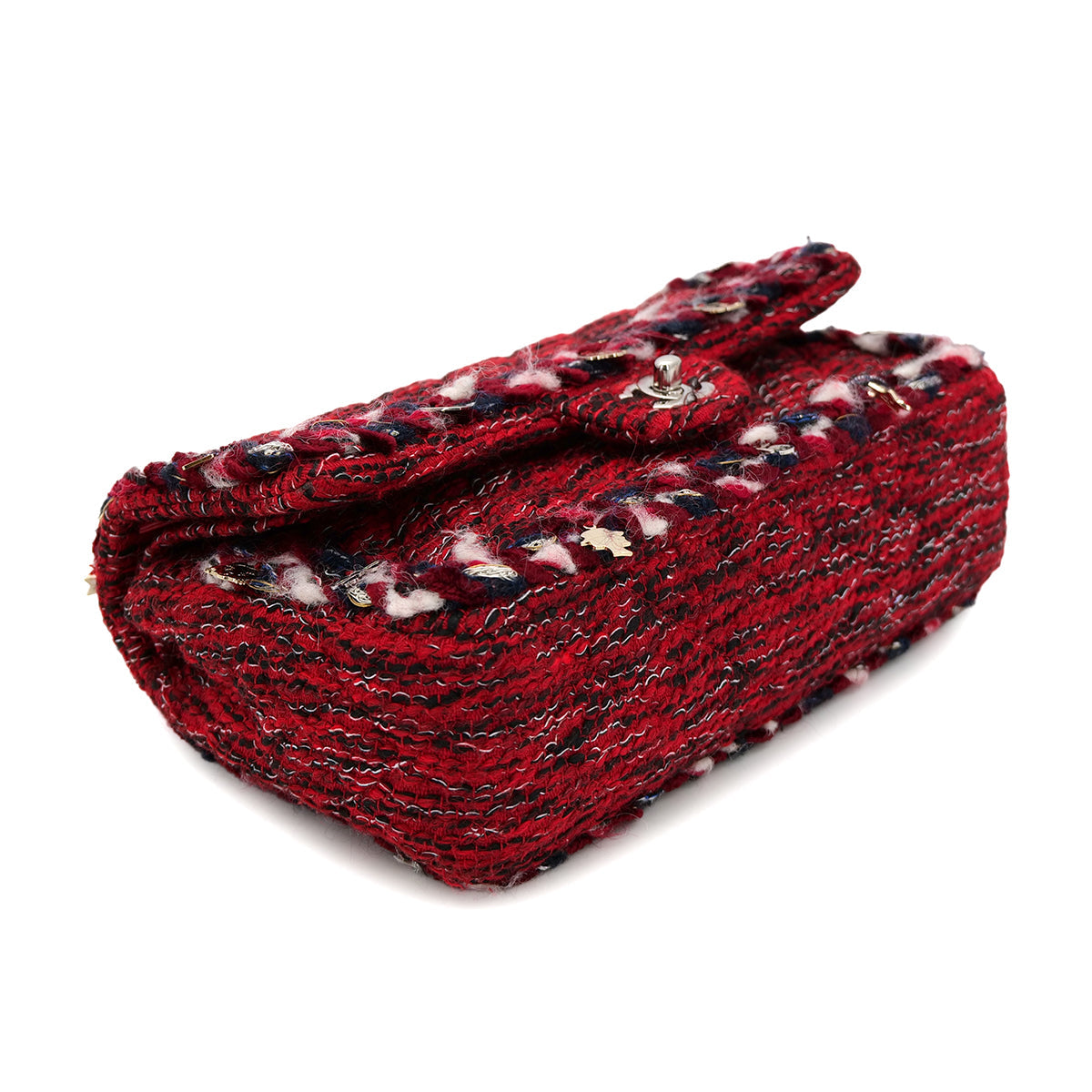 Luxury Promise Japan CHANEL MATELASSE CHAIN SHOULDER BAG RED TWEED ICON CHARM 90301722