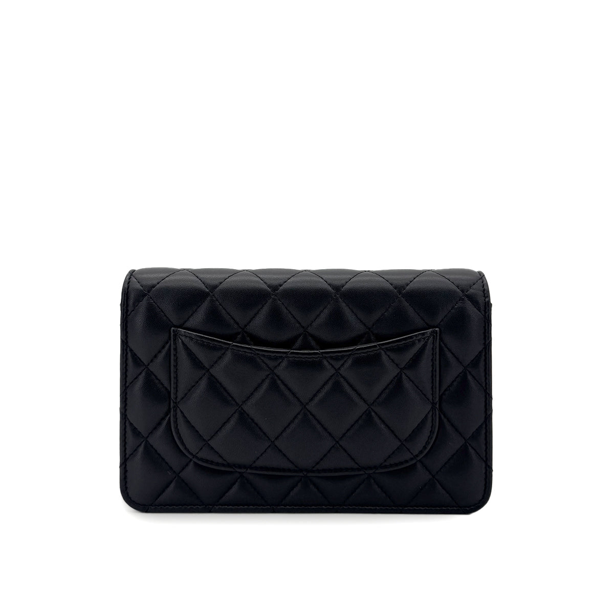 Luxury Promise Japan CHANEL MATELASSE CHAIN WALLET BLACK LAMB SKIN 90290311