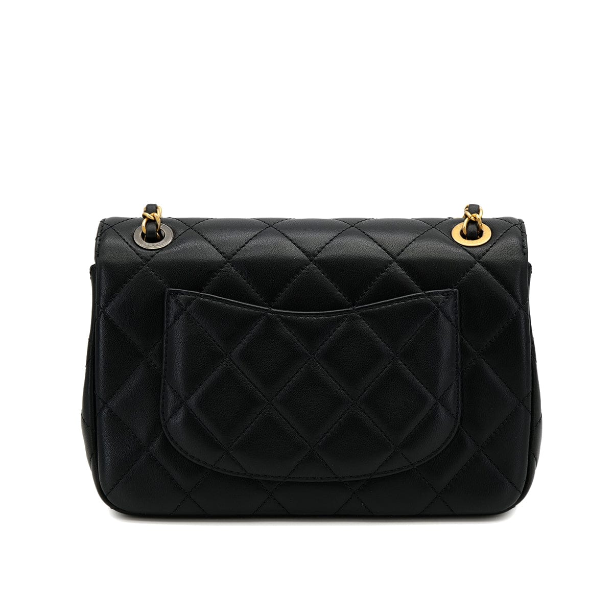 Luxury Promise Japan CHANEL MATELASSE COCO CLIPS CHAIN SHOULDER BAG RHINESTONE FAUX PEARL BLACK LAMB SKIN GOLD HARDWARE 90324131