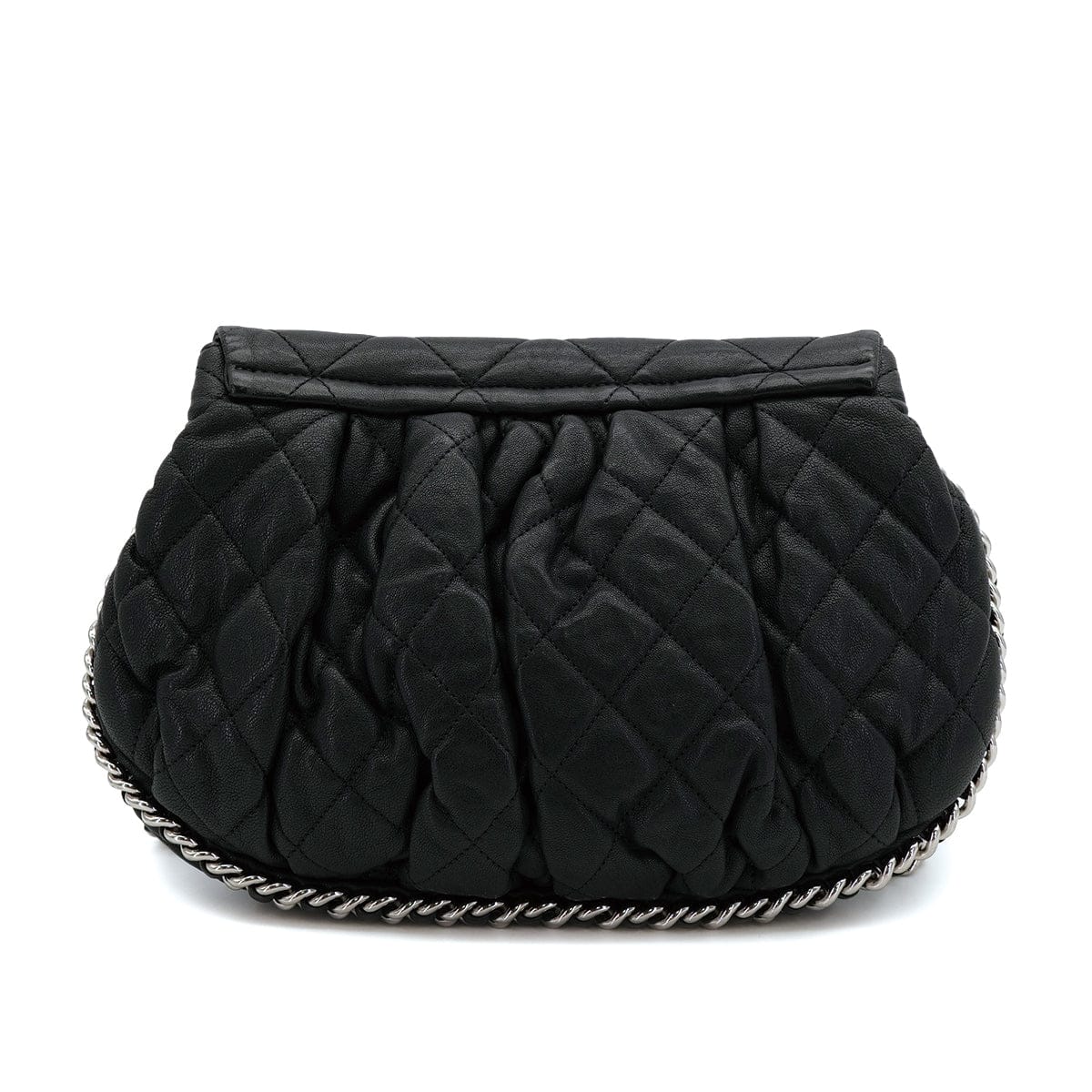 Luxury Promise Japan CHANEL MATELASSE COCOMARK CHAIN AROUND SHOULDER BAG BLACK LEATHER 90309812