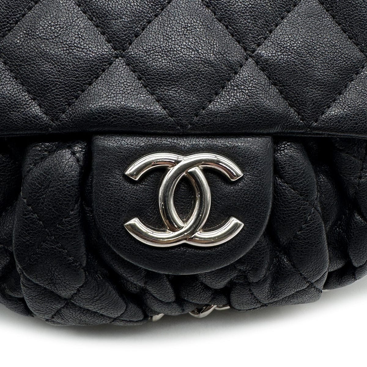 Luxury Promise Japan CHANEL MATELASSE COCOMARK CHAIN AROUND SHOULDER BAG BLACK LEATHER 90314412
