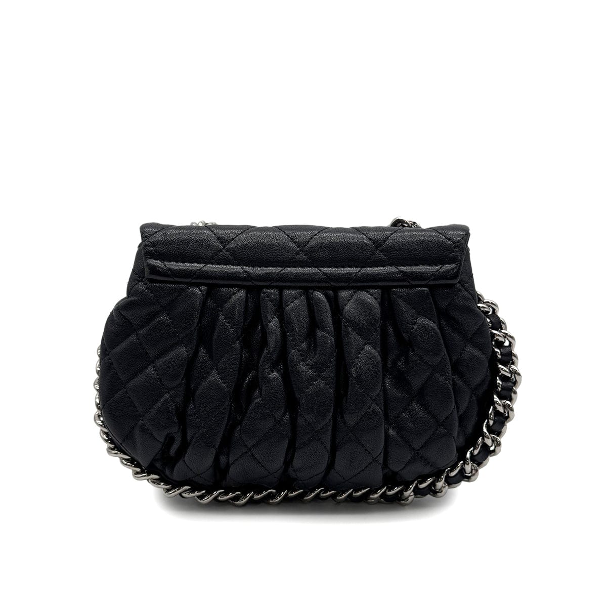 Luxury Promise Japan CHANEL MATELASSE COCOMARK CHAIN AROUND SHOULDER BAG BLACK LEATHER 90314412