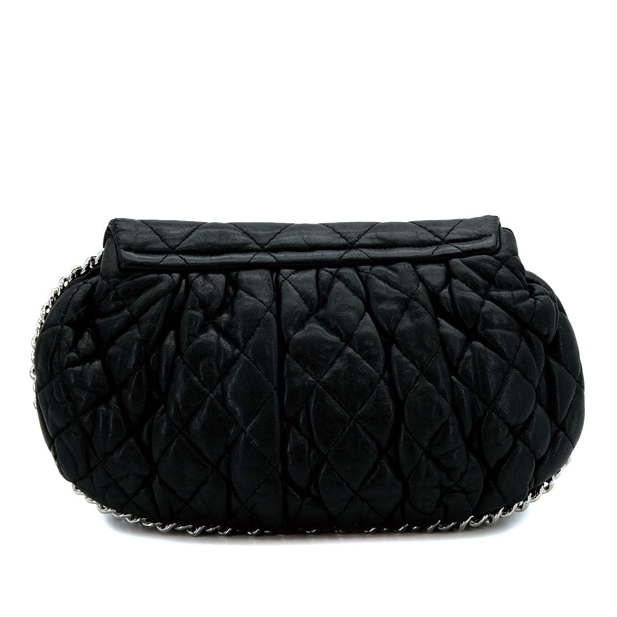 Luxury Promise Japan CHANEL MATELASSE COCOMARK CHAIN AROUND SHOULDER BAG BLACK LEATHER 90315879