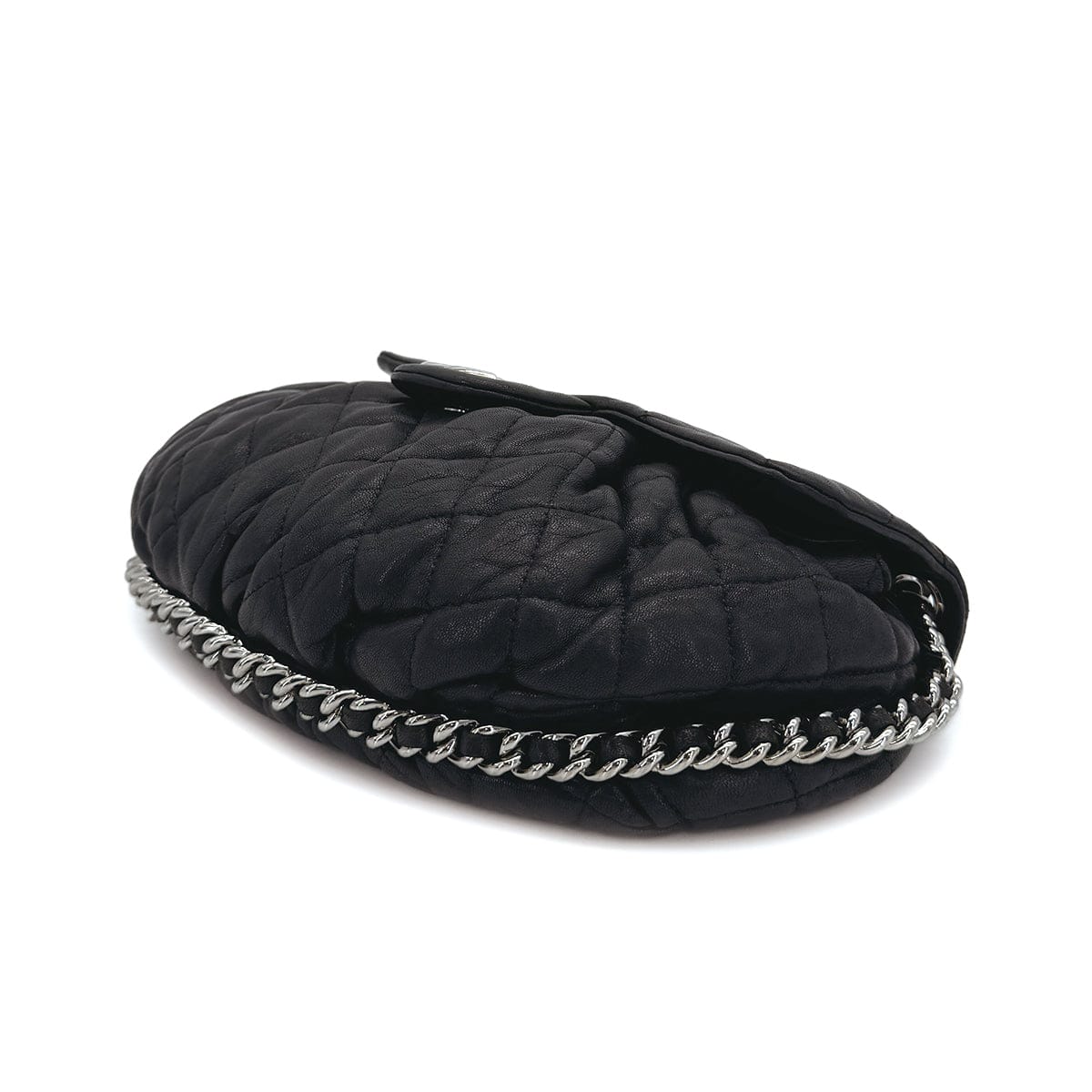 Luxury Promise Japan CHANEL MATELASSE COCOMARK CHAIN AROUND SHOULDER BAG BLACK LEATHER 90315879