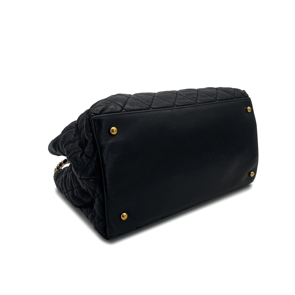 Luxury Promise Japan CHANEL MATELASSE COCOMARK CHAIN SHOULDER BAG BLACK LEATHER GOLD HARDWARE 90322778