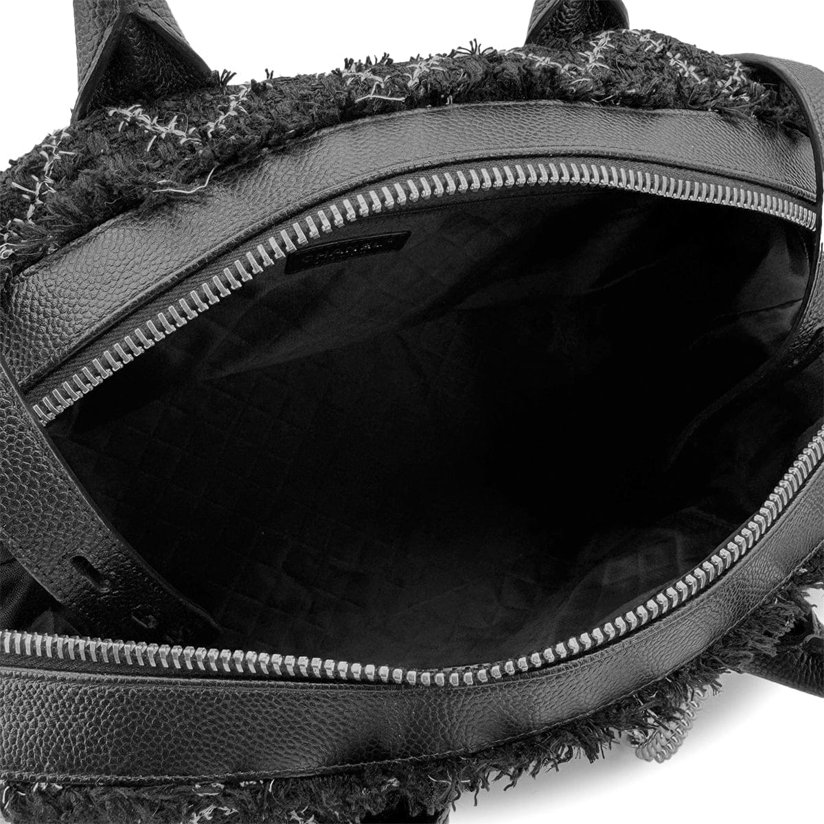 Luxury Promise Japan CHANEL MATELASSE COCOMARK CHAIN SHOULDER HAND BAG BLACK WHITE TWEED 90313405