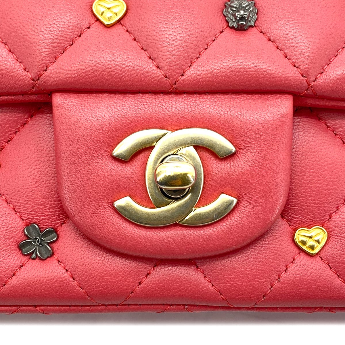 Luxury Promise Japan CHANEL MATELASSE ICON CHAIN SHOULDER BAG PINK LAMB SKIN 90261216
