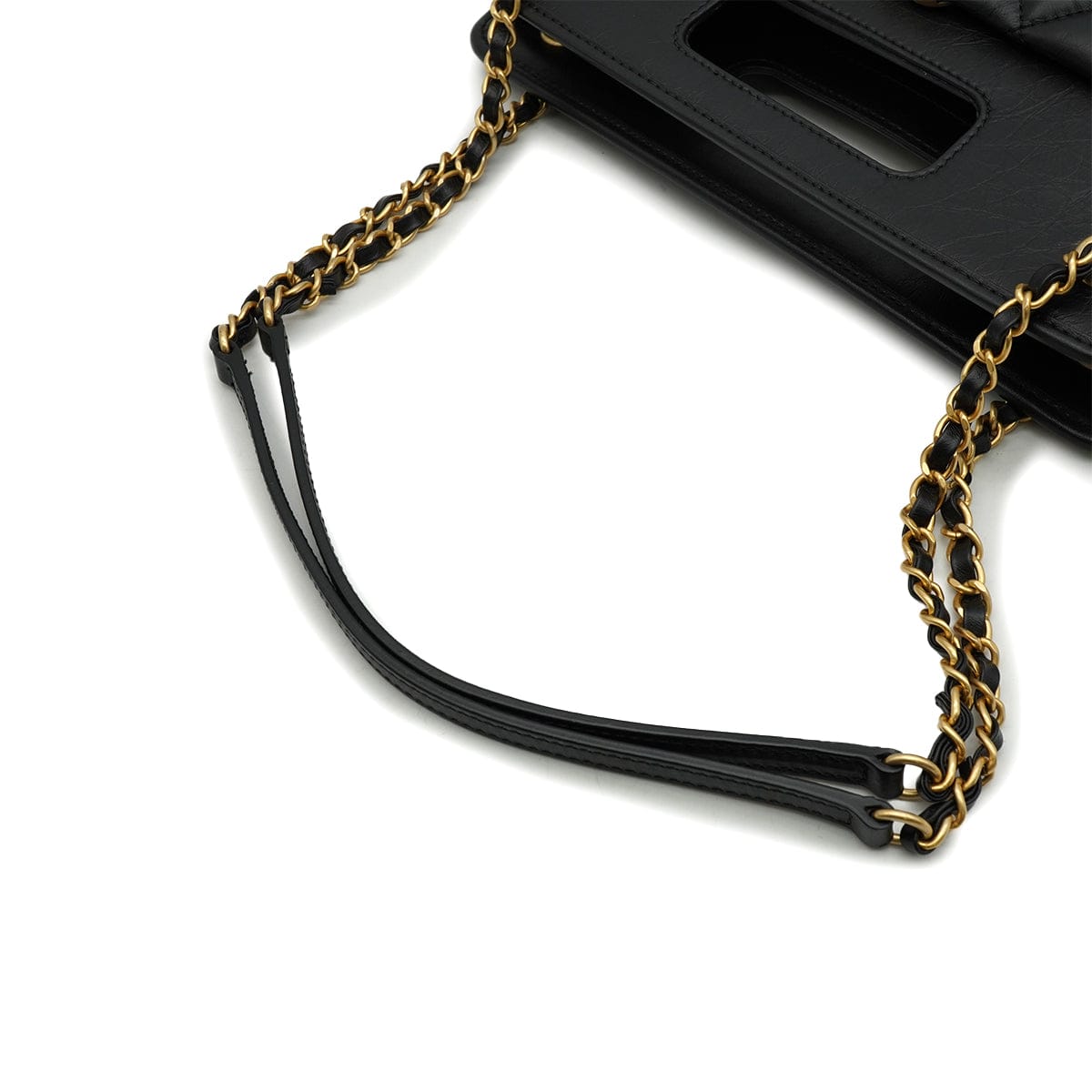 Luxury Promise Japan CHANEL MATELASSE SMALL SHOPPING BAG BLACK LAMB SKIN GOLD HARDWARE 90335798