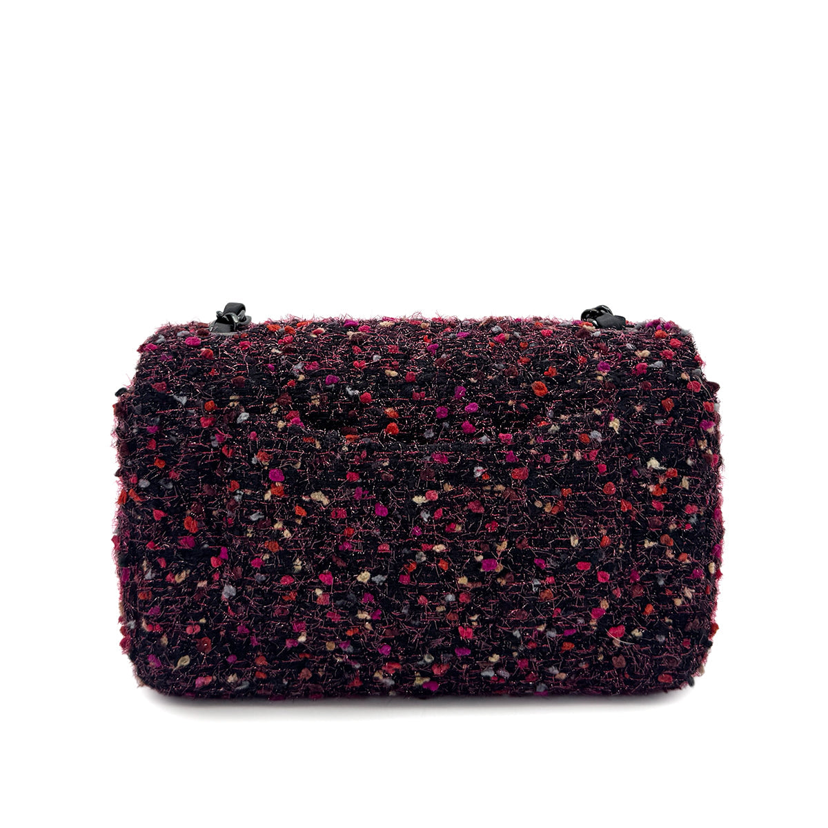 Luxury Promise Japan CHANEL MINI MATELASSE 20 CHAIN SHOULDER BAG BLACK PINK TWEED 90294980