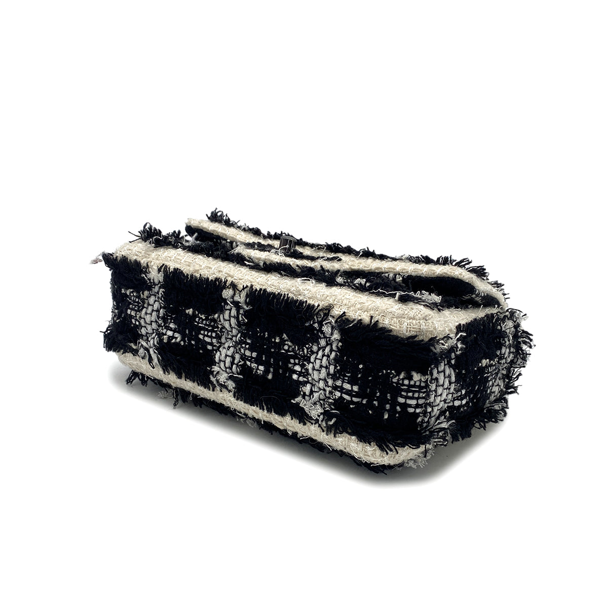 Luxury Promise Japan CHANEL MINI MATELASSE 20 CHAIN SHOULDER BAG BLACK WHITE TWEED 90296674