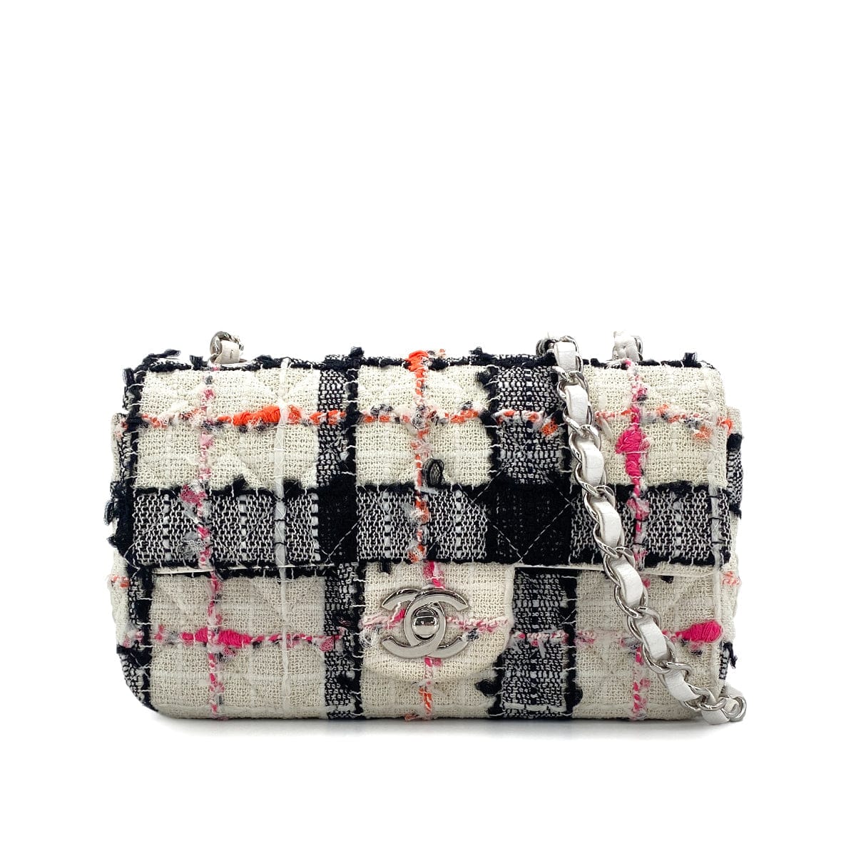 Luxury Promise Japan CHANEL MINI MATELASSE 20 CHAIN SHOULDER BAG MULTICOLOR TWEED 90307017