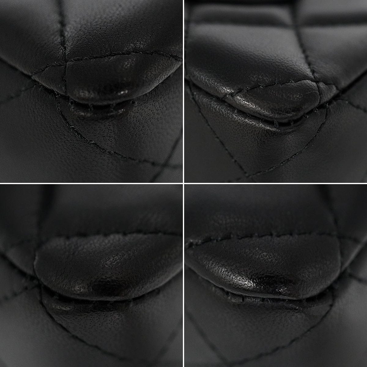 Luxury Promise Japan CHANEL MINI MATELASSE CHAIN SHOULDER BAG BLACK LAMB SKIN GOLD HARDWARE 90346109