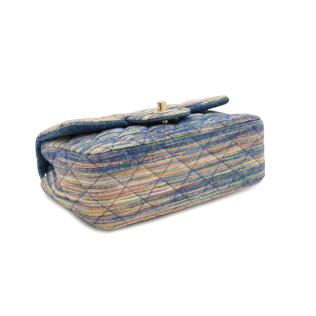 Luxury Promise Japan CHANEL MINI MATELASSE CHAIN SHOULDER BAG MULTICOLOR DENIM GOLD HARDWARE 90334871