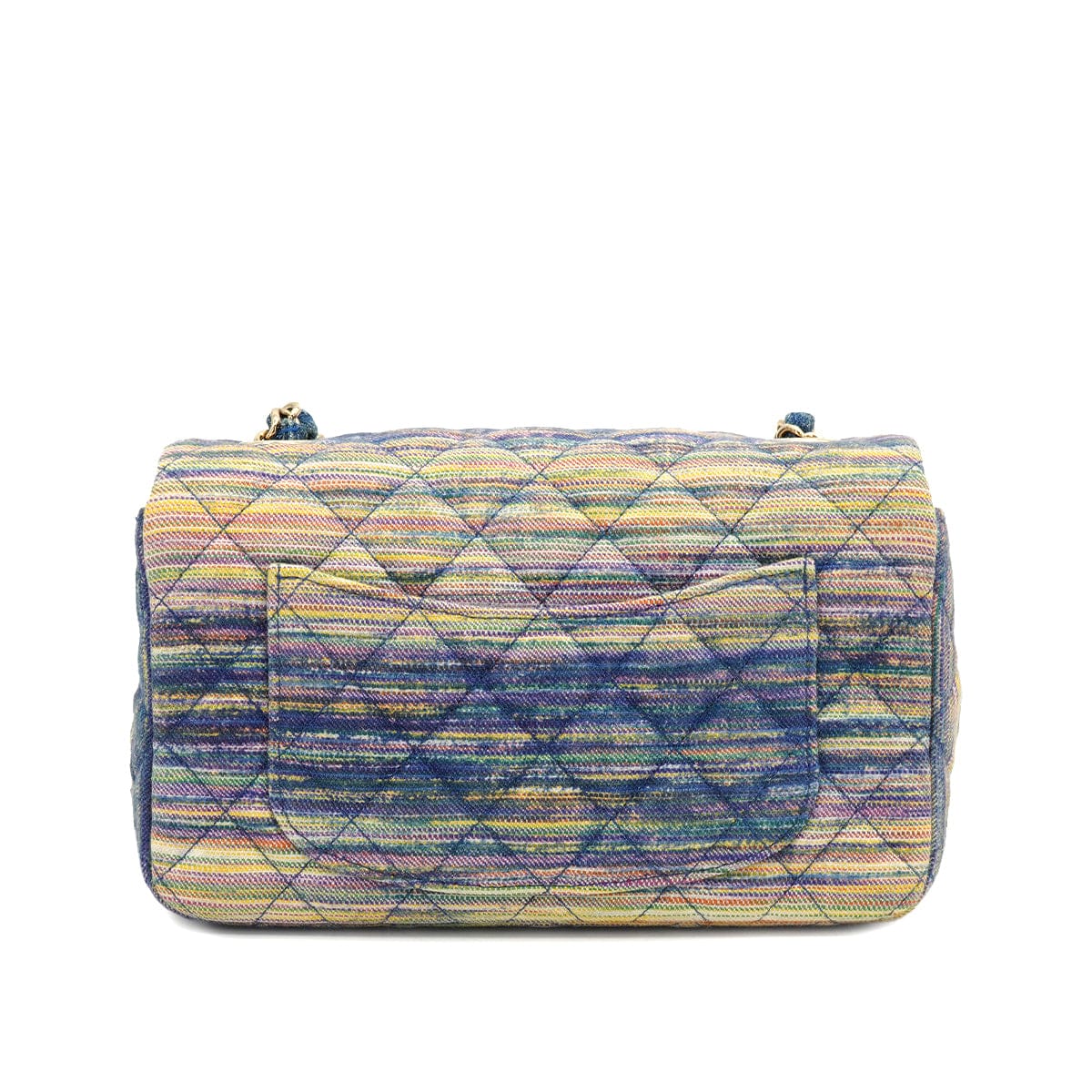 Luxury Promise Japan CHANEL MINI MATELASSE CHAIN SHOULDER BAG MULTICOLOR DENIM GOLD HARDWARE 90334871