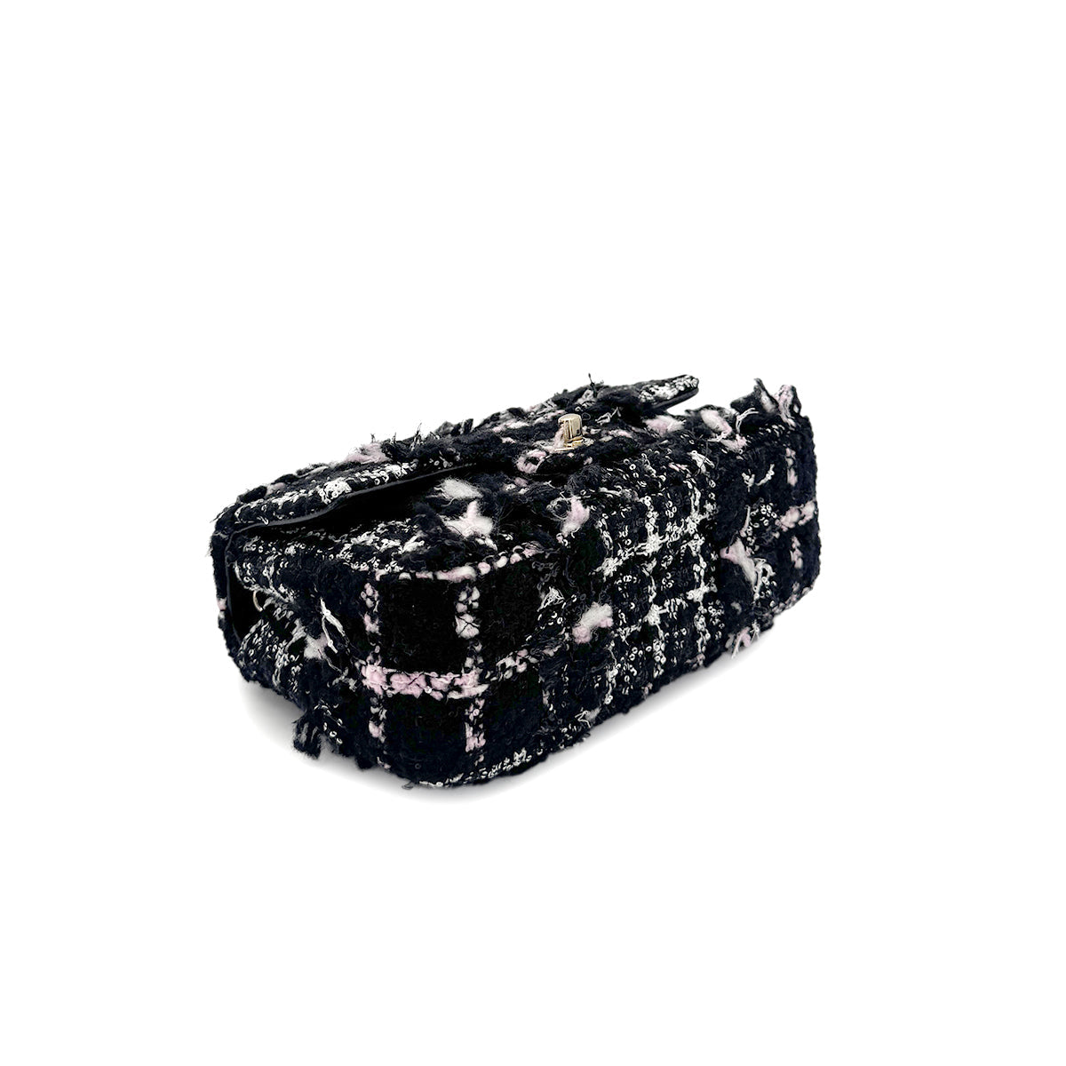 Luxury Promise Japan CHANEL MINI MATELASSE CHAIN SHOULDER BAG MULTICOLOR TWEED SEQUINS 90279809