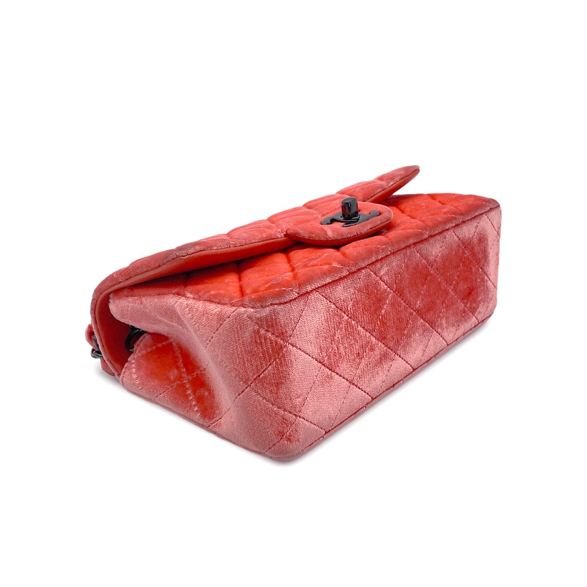 Luxury Promise Japan CHANEL MINI MATELASSE CHAIN SHOULDER BAG RED VELOR 90270802