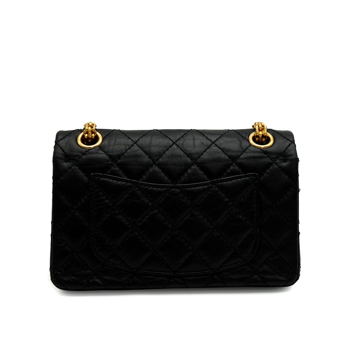 Luxury Promise Japan CHANEL MINI MATERASSE 2.55 LUCKY CHARM CHAIN SHOULDER BAG BLACK LEATHER GOLD HARDWARE 90344457