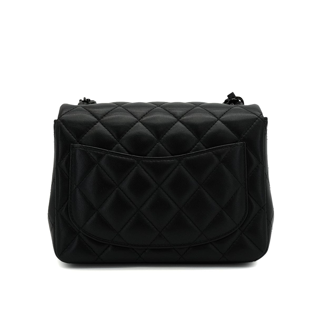 Luxury Promise Japan CHANEL MINI SQUARE 17 CHAIN SHUOLDER BAG BLACK LAMB SKIN SO BLACK HARDWARE 90344462