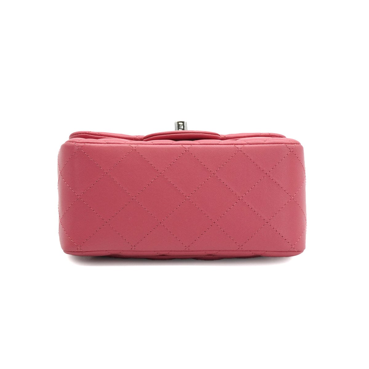 Luxury Promise Japan CHANEL MINI SQUARE 17 CHAIN SHUOLDER BAG PINK LAMB SKIN SILVER HARDWARE 90337277