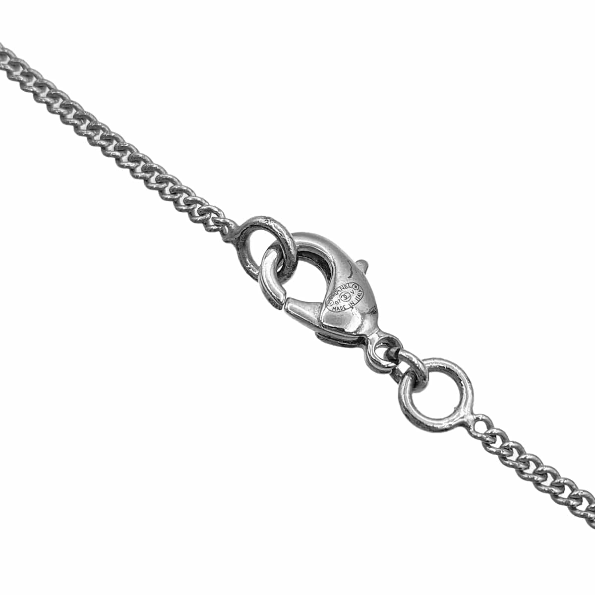 Luxury Promise Japan CHANEL NECKLACE COCOMARK RHINESTONE SILVER ACCESSORY 07V 90273938