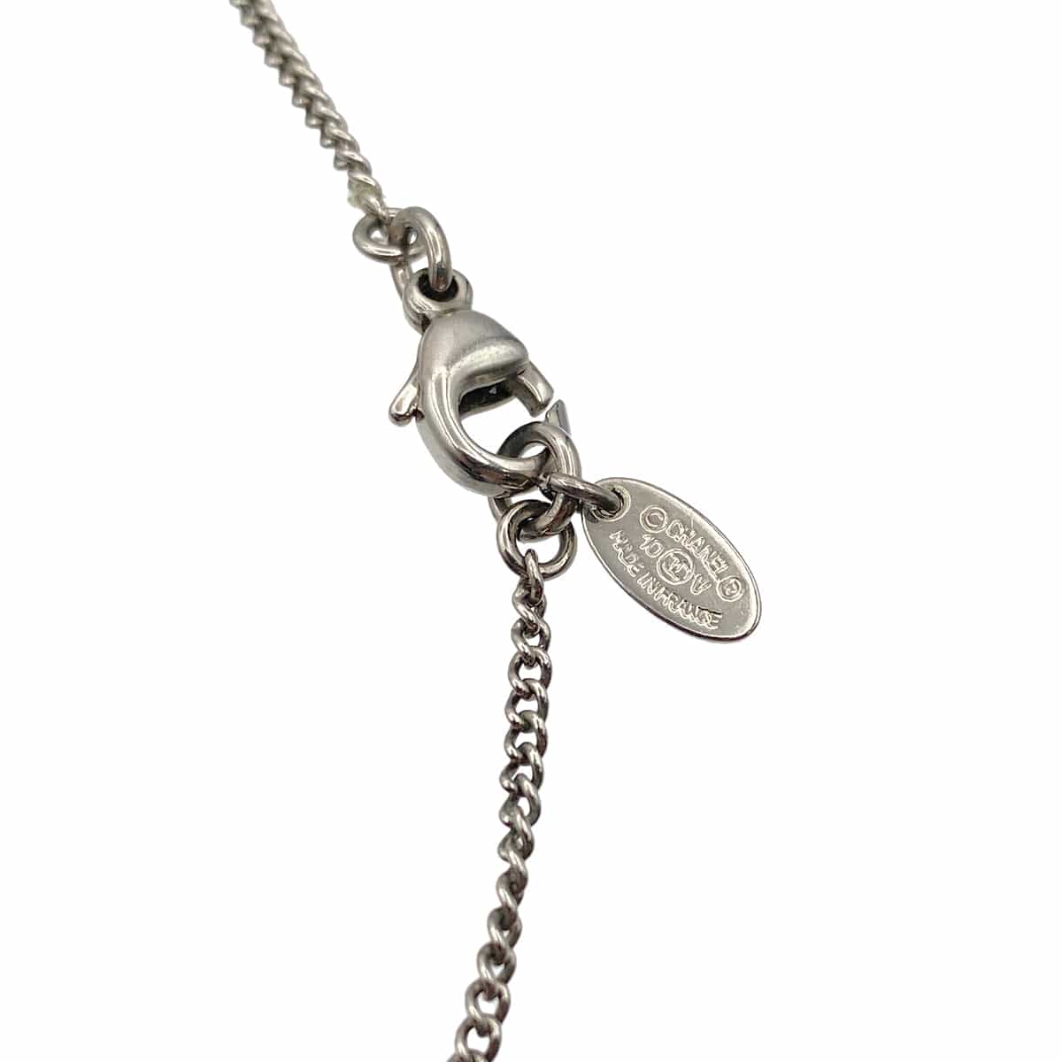 Luxury Promise Japan CHANEL NECKLACE COCOMARK RHINESTONE SILVER ACCESSORY 10V 90273937