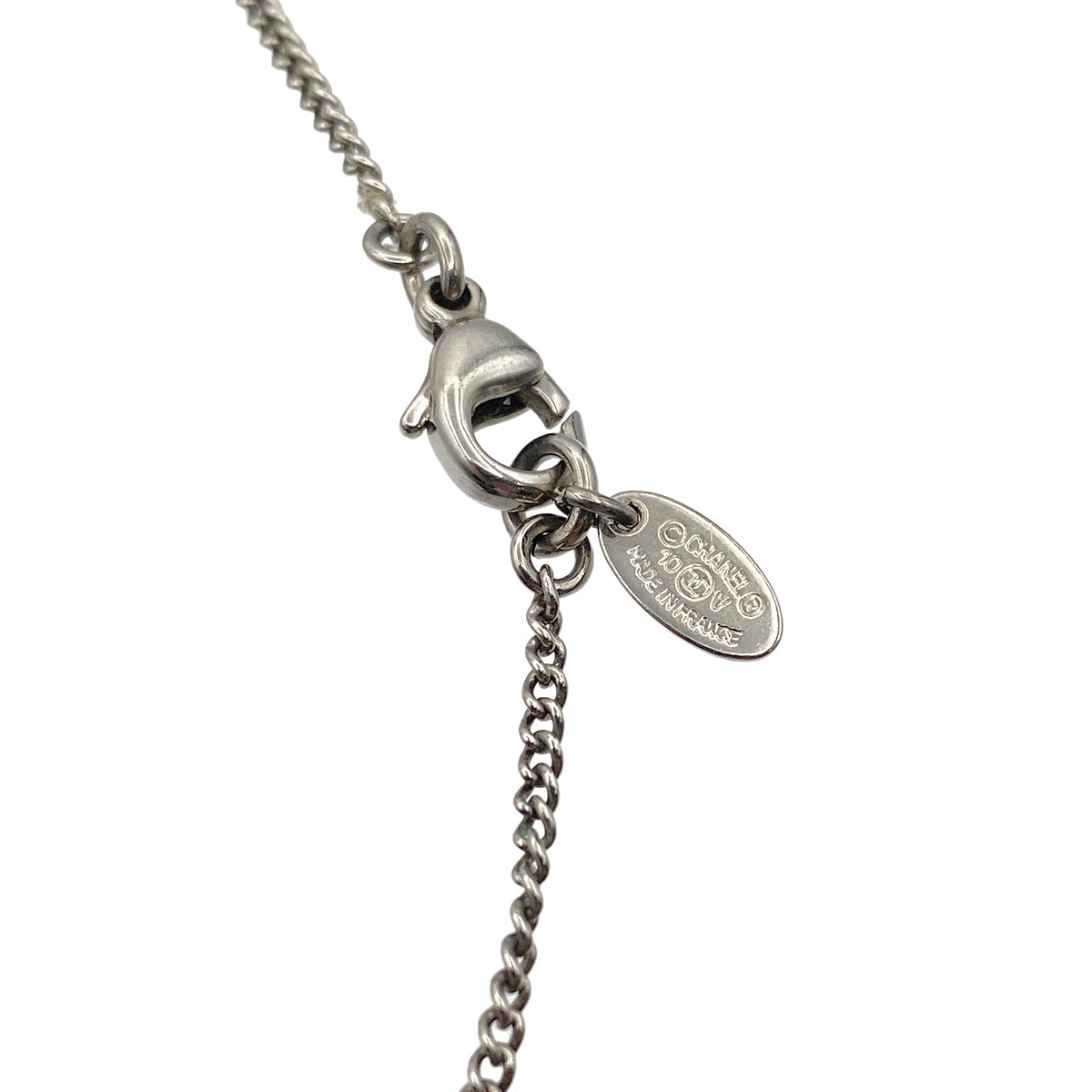 Luxury Promise Japan CHANEL NECKLACE COCOMARK RHINESTONE SILVER ACCESSORY 10V 90273937