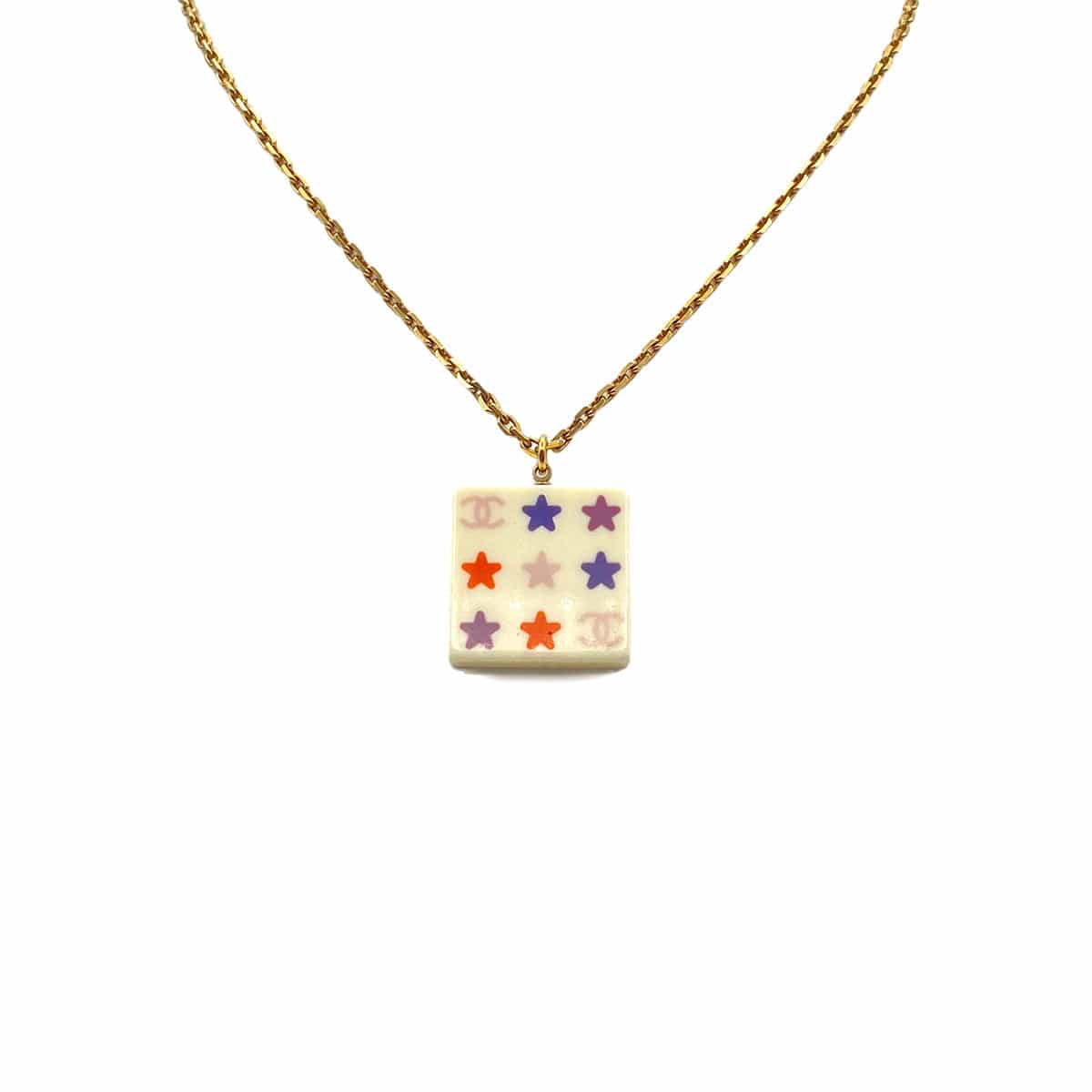 Luxury Promise Japan CHANEL NECKLACE SQUARE STAR COCOMARK ACCESSORY 03A 90270335