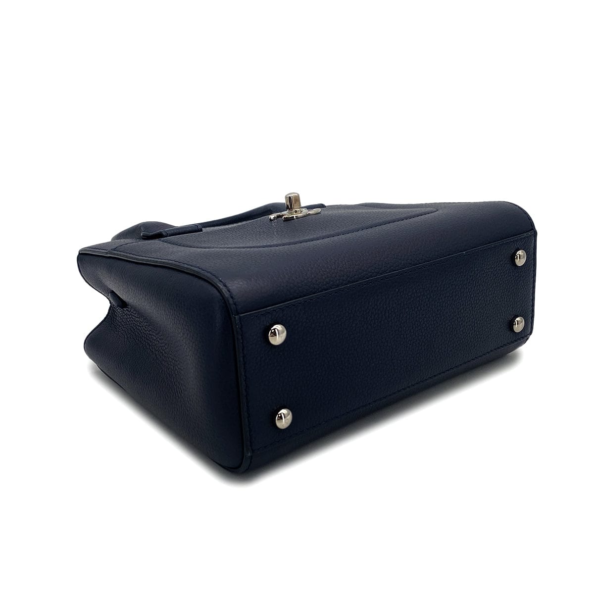 Luxury Promise Japan CHANEL NEO EXECUTIVE TOTE SHOULDER BAG NAVY LEATHER SILVER HARDWARE 90324809