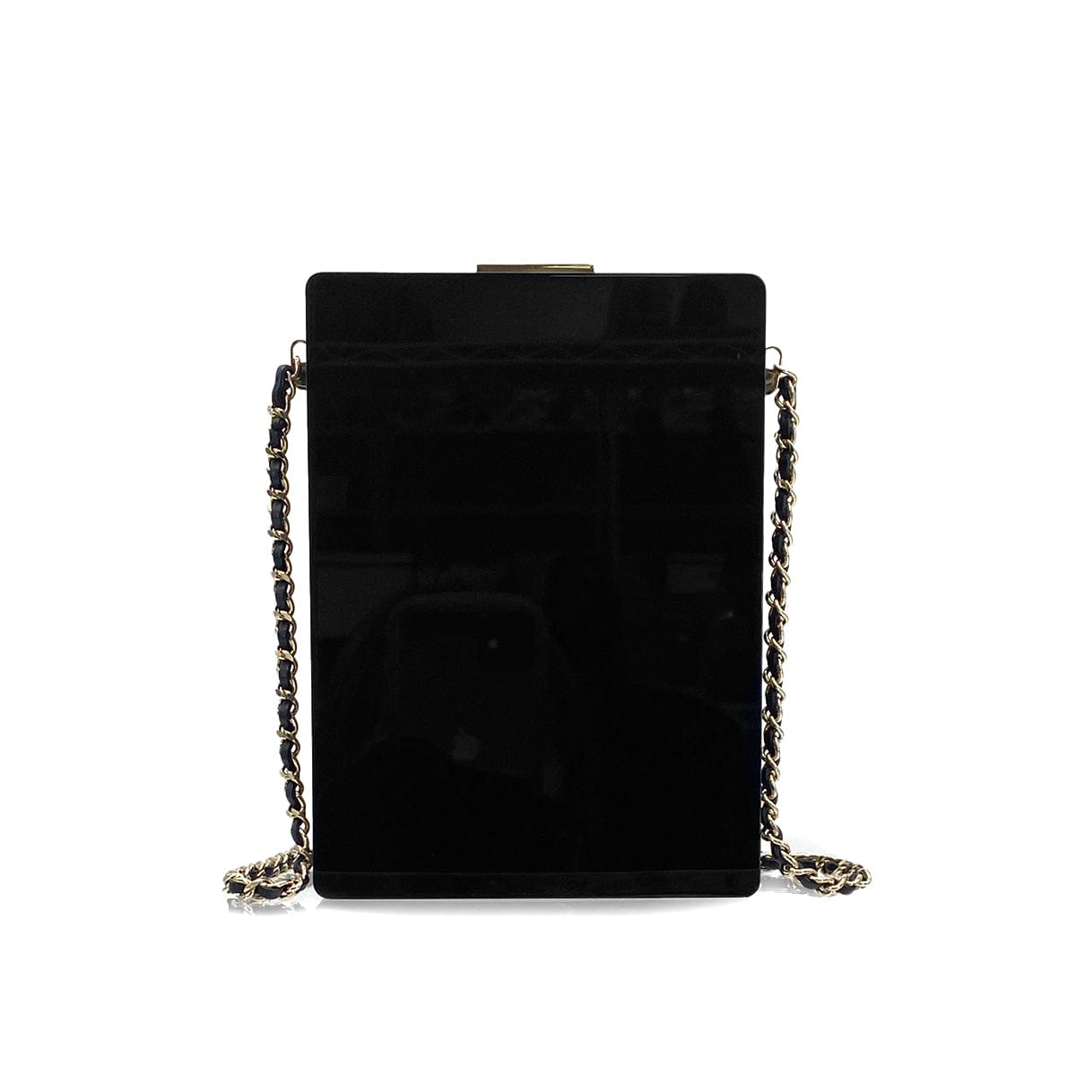 Luxury Promise Japan CHANEL PLAYING CARD CASINO MINAUDIERE CHAIN BAG BLACK PLASTIC GOLD HARDWARE 90309738