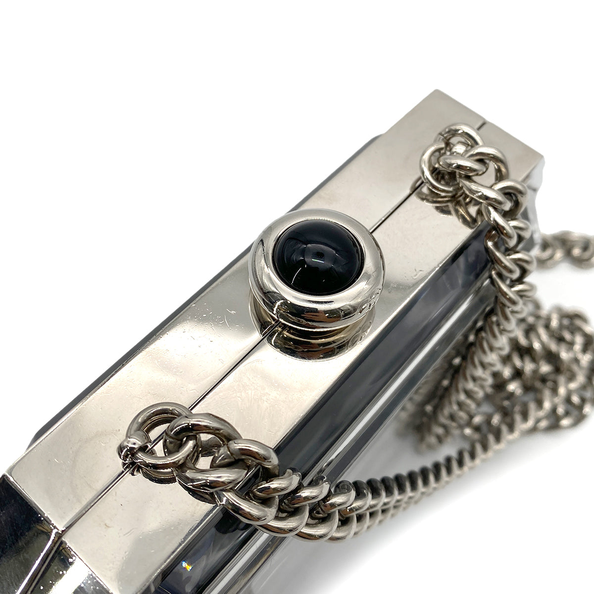 Luxury Promise Japan CHANEL PREMIERE CHAIN SHOULDER BAG SILVER PLASTIC B15C 90251846