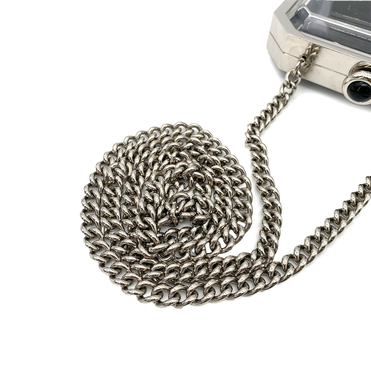 Luxury Promise Japan CHANEL PREMIERE CHAIN SHOULDER BAG SILVER PLASTIC B15C 90251846