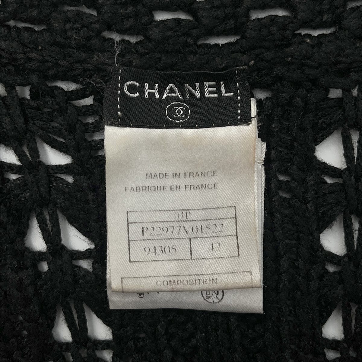 Luxury Promise Japan CHANEL RACE CARDIGAN BLACK RAYON 42 04P RTW 90288501