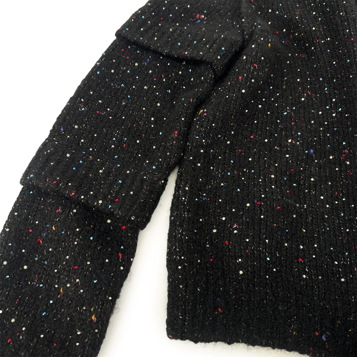 Luxury Promise Japan CHANEL RHINESTONE KNIT BLACK MULTICOLOR ALPACA 38 P57 RTW 90304983