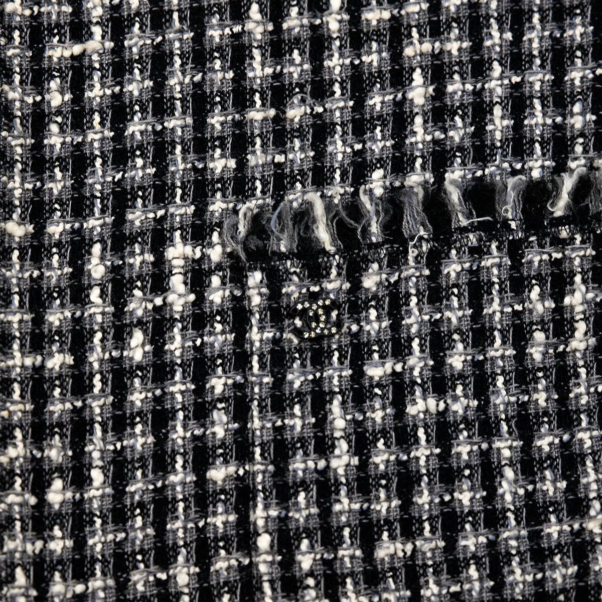 Luxury Promise Japan CHANEL RIBBON TWEED JACKET BLACK WOOL 40 04A RTW 90299827
