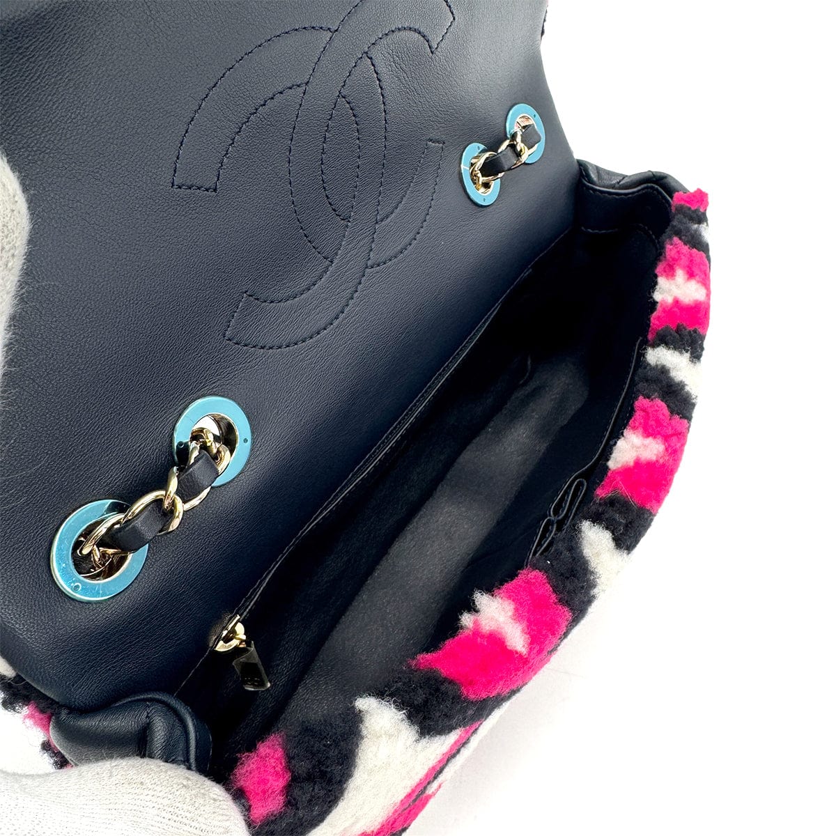 Luxury Promise Japan CHANEL SHEARLING MOUTON CHAIN SHOULDER BAG MULTICOLOR 90274410