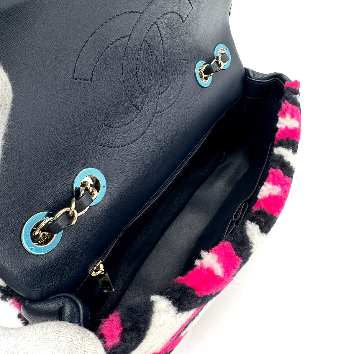 Luxury Promise Japan CHANEL SHEARLING MOUTON CHAIN SHOULDER BAG MULTICOLOR 90274410